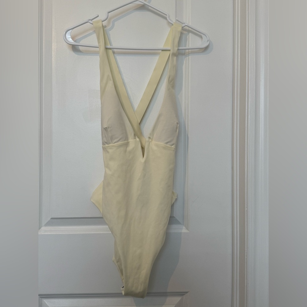 Zara Cream One Piece Swimsuit
